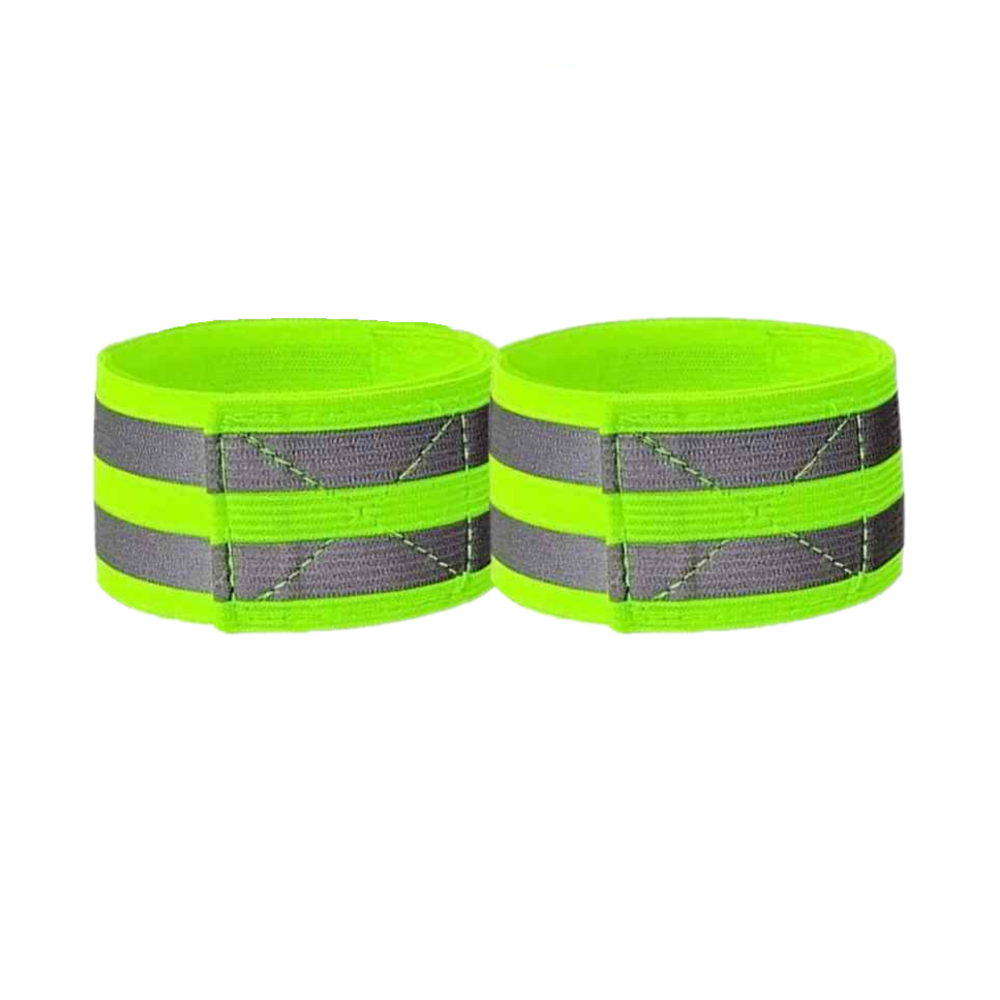 TROUSER BAND Velcro with Reflective Tape, Fluro YELLOW