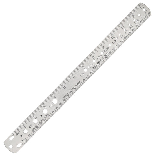 Tool - Spoke gauge/ruler Mod. for sizing spokes, ball bearings and crank cotters, /BIKE hand logo