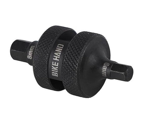 Pedal tool, 6/8mm hex key wrench, use with 15mm pedal wrench black,
