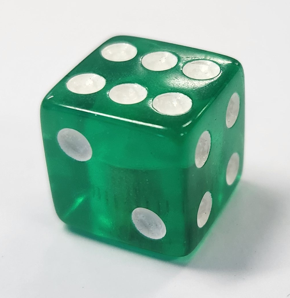 Valve Cap GREEN Dice, A/V (Sold Individually)