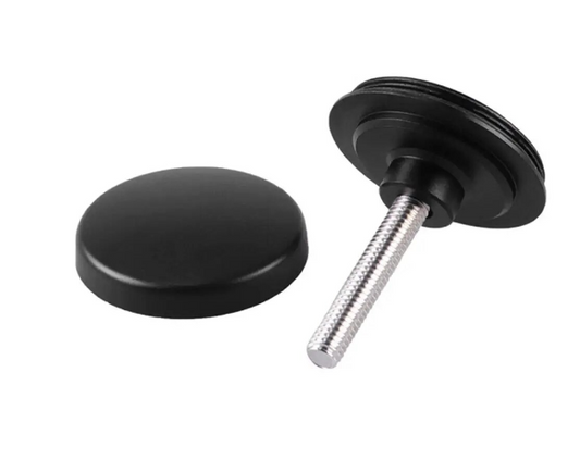 "Apple Airtag" HOLDER, incorporated into TOP CAP MOUNT - BLACK, Alloy - Inc. steel .
