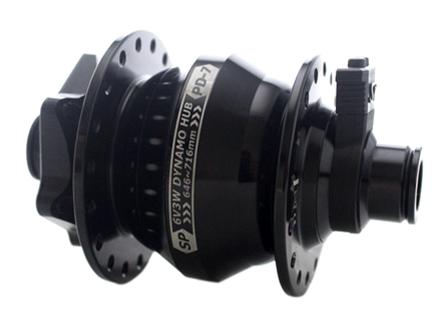 DYNAMO HUB Shutter Precision, Model PD-7, 12mm Thru Axle, 100mm OLD, 32H, 6 Bolt Disc, Black