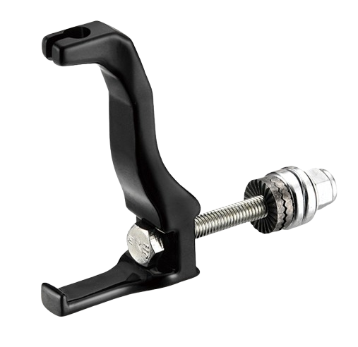 FORK CABLE HANGER - Alloy, BLACK, w/UCP nut type screw & nut w/o logo (Sold Individually)