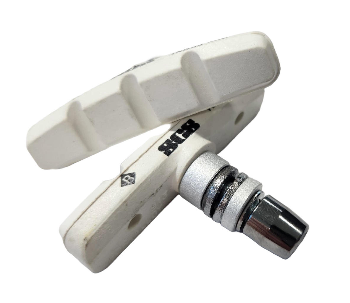 BRAKE SHOES -WHITE pads - 60mm for V Brake Shoes, (Sold in Pairs)