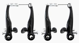 BRAKE - V Brake Set, 101mm Arms, Alloy, Coil Spring Design, BLACK (Front & Rear)