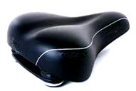 Saddle, Ladies Comfort, Dual Density Base, Gel Plush, Elastomer Springs, 250 x 200mm, BLACK, Quality Velo Saddle (seat clip not included)