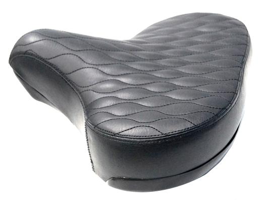 SADDLE, SOUL CRUISER, Classic QUILTED Stitching, Dual comfort sprung, BLACK, 265mm Wide x 255mm
