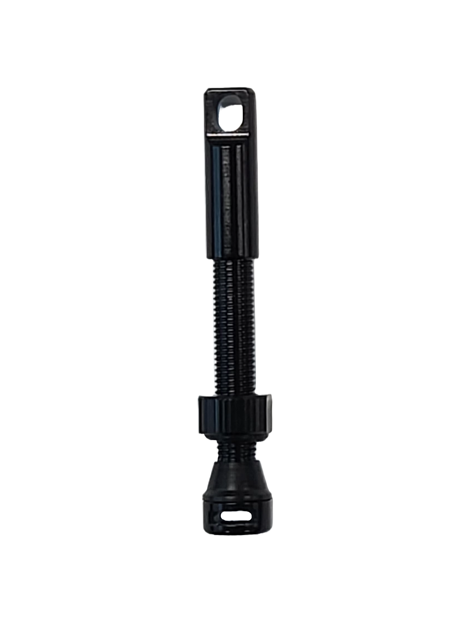 Tubeless Valve, Alloy, Black, patent design with extra side hole, 44mm (Sold Individually) FV/PV - Great valve for use with tyre inserts (Integrated valve removal tool in cover)