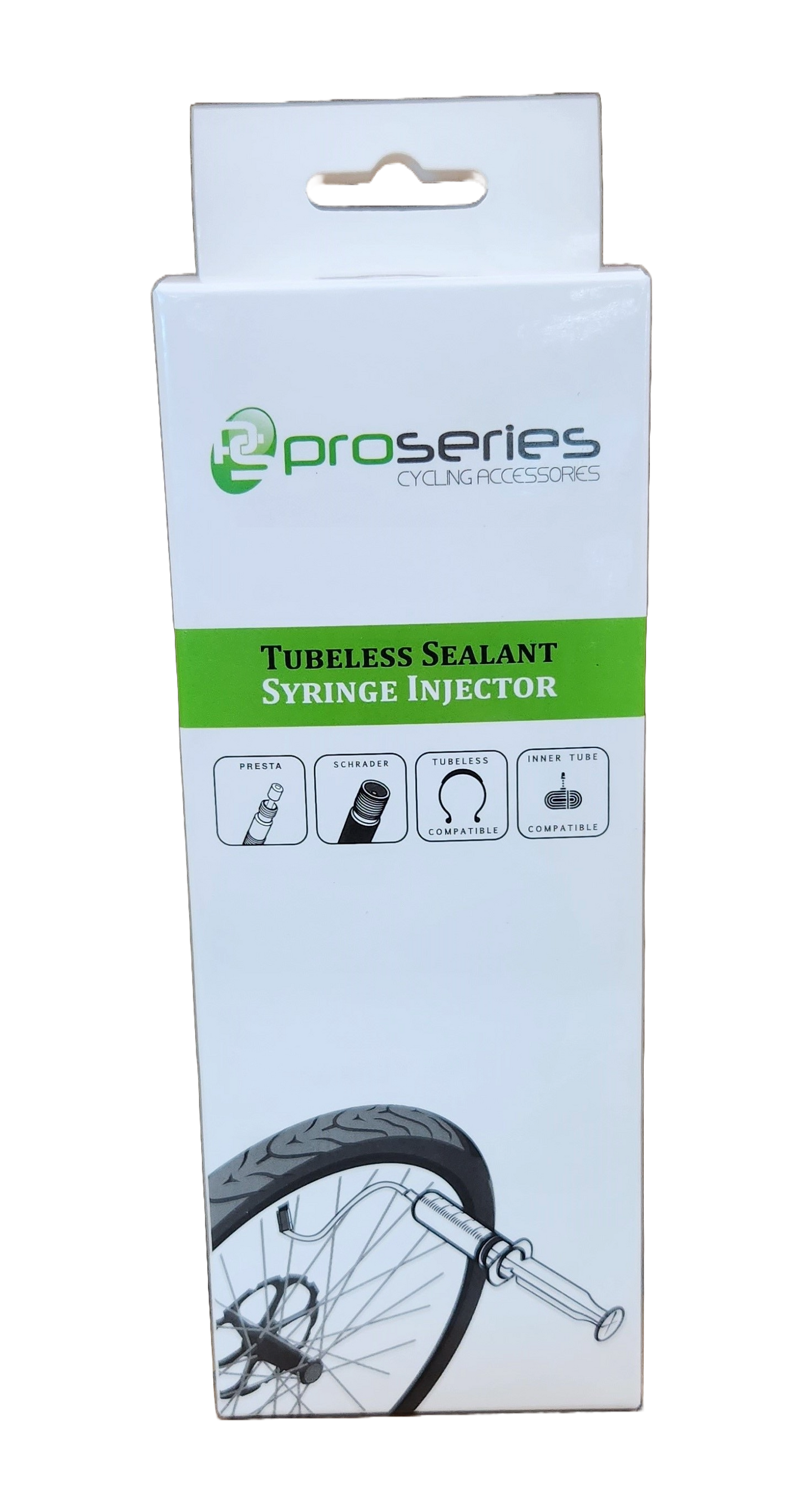 Sealant Syringe - can be applied to A/V & F/V, (Includes valve core remover) (After market packaging)