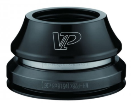 HEADSET Tapered, INTEGRATED, 1.1/8" - 1.5" BLACK, threadless, alloy, 28.6-41.8-51.8-39.76mm. Includes Star-Nut & TopCap, sealed bearing 45 x 45