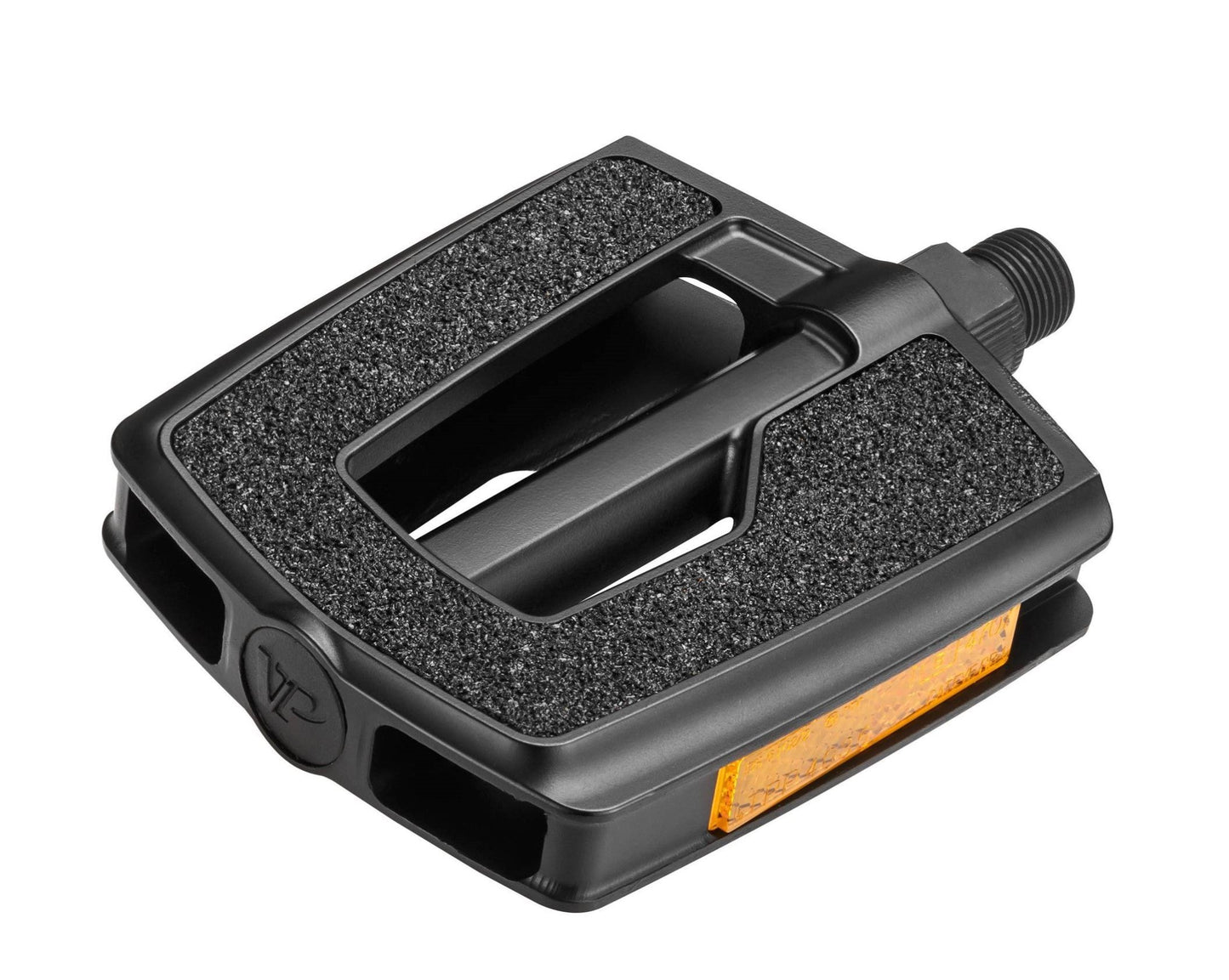 PEDALS 9/16" BLACK one piece pp body , w/ black inlaid grip tread