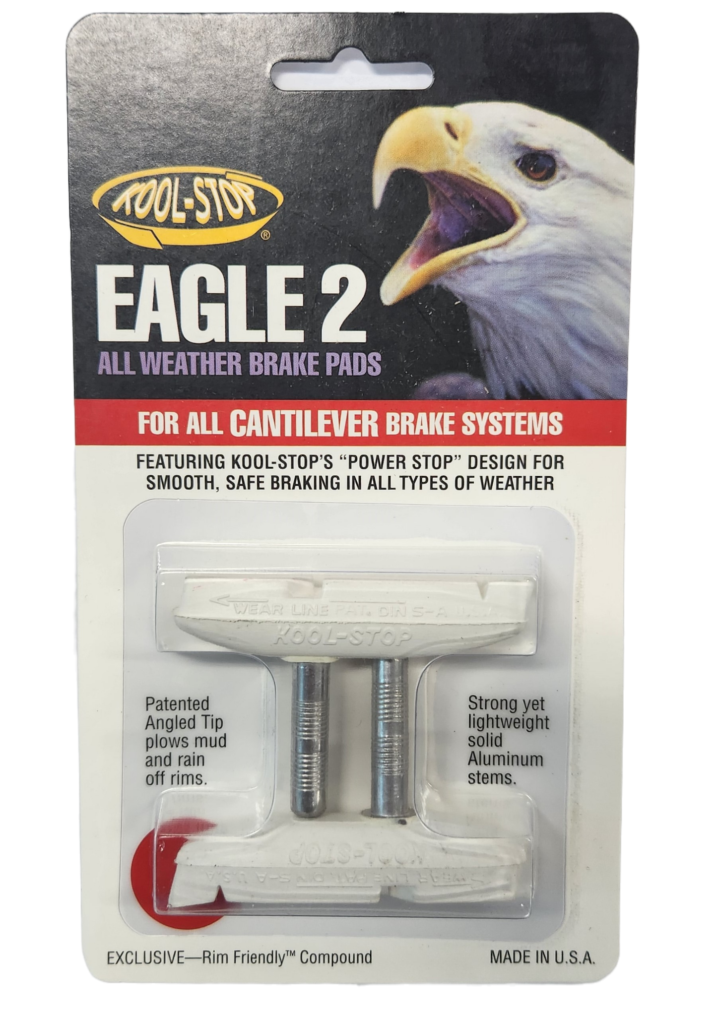 BRAKE PADS - KOOL STOP  EAGLE 2 WHITE CANTI    KSEC2W