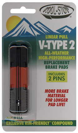 BRAKE PADS - KOOL STOP V2 TYPE INSERT TRIPLE COMPOUND KSV2TR