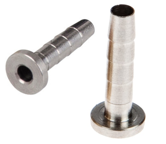 HYDRAULIC HOSE FITTINGS - Stainless Steel Insert for Shimano (BH90) 5mm hose, dia 2.1 x 4.6 x 11.2mm, Packing 10 pces Zip bag