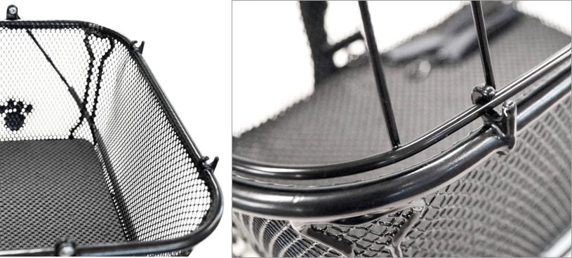 BASKET - Large FRONT - Pet Carrier, Fixed Base, Includes Dome wire "clip in" Lid, Padded Base & Anchor Strap, 40cm x 30cm x 35cm