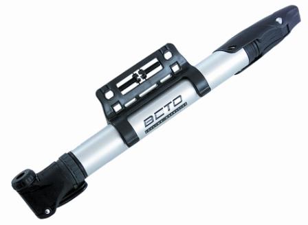 MINI PUMP Beto ALLOY, w/swivel head, pivoting T handle, w/brkt, reversible to suit F/V or A/V