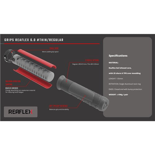 Grips ReaFlex 6.0 Black - 29mm Thin