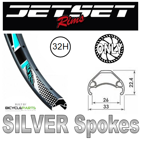 WHEEL - 29er Jetset HC-E331 32H P/j Matt Black Rim, 8/11 SPEED Q/R (135mm OLD) 6 Bolt Disc Sealed Novatec Black Hub, Mach 1 SILVER Spokes