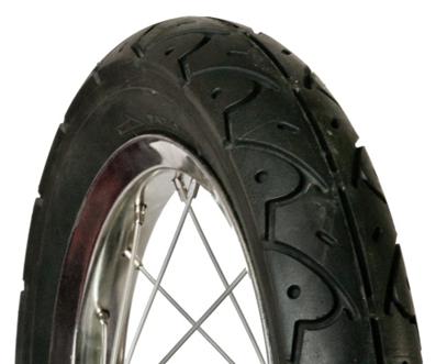 TYRE 12.1/2 x 1.75 x 2.1/4 BLACK, SLICK (47-203) Quality Vee Rubber Tyre