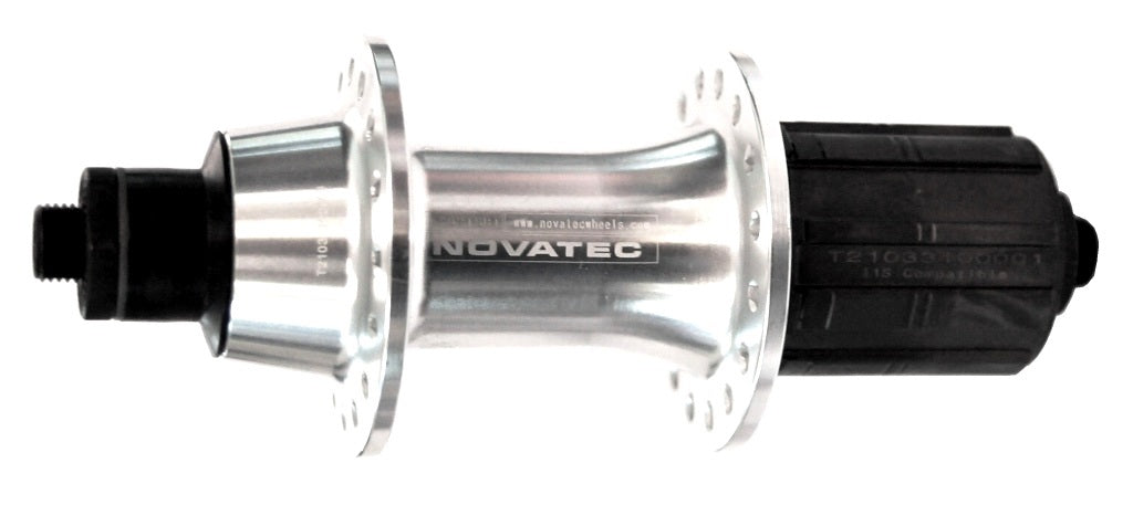 Hub, 8/10/11 Speed Q/R Silver 32H (130mm OLD) Novatec (sloted for aero spokes up to 3mm)