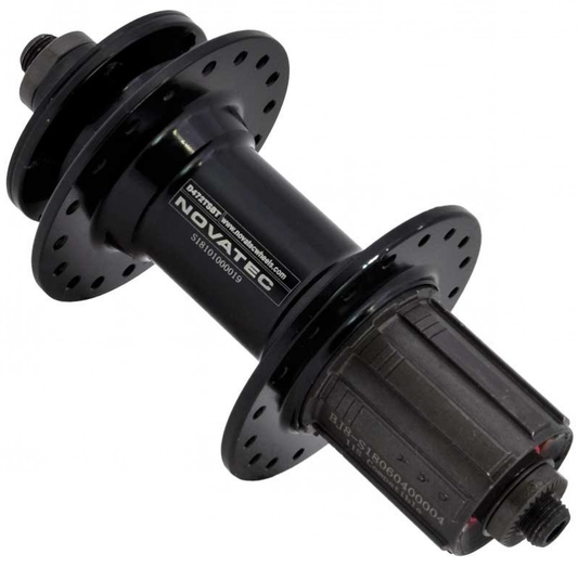 Hub , NOVATEC 8-11 Speed Cassette 6 Bolt DISC Black Alloy Q/R 32H (135mm OLD) ALL BLACK, 2 x sealed bearing, made in Taiwan