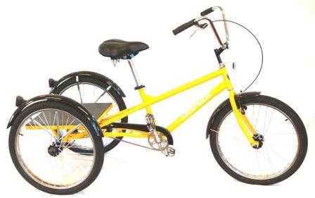 TRIKE 24" Single Speed, Industrial, 180kg Capacity YELLOW