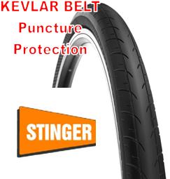 Sorry temp o/s see WT28 or 9327 TYRE 700 x 28C BLACK , Kevlar belt Puncture Protection, with Reflective strip (28-622)