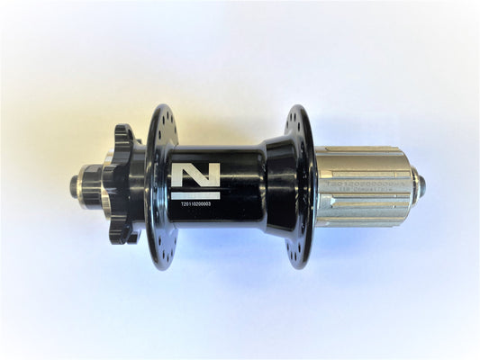 Hub, Novatec 8/11 Speed Cassette 6 Bolt DISC Black 36H SEALED (135mm OLD) Q/R