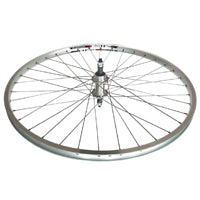 WHEEL 26" Alex DM-18 D/W Eyeleted 36H Rim, NUTTED Screw On Multi Speed Alloy Hub, Mach 1 Spokes, REAR. ALL SILVER (Matching Front 93847)