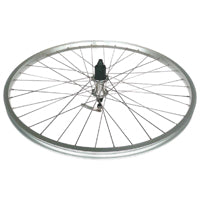 WHEEL - 26" JETSET S/W Alloy Rim, Joytech 8/10 Speed Cassette Q/R Hub, Mach 1 Spokes, REAR. ALL SILVER (Matching Front 93699)