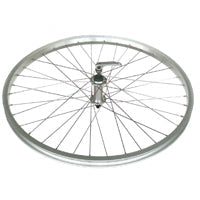 WHEEL - 24" JETSET S/W Alloy Rim, Alloy Q/R Hub , Mach 1 Spokes FRONT. ALL SILVER