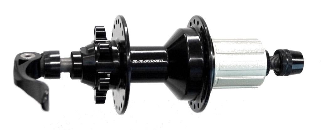 Hub, 8/10 Speed Q/R Black 40H HYBRID (135mm OLD) 6 Bolt Disc