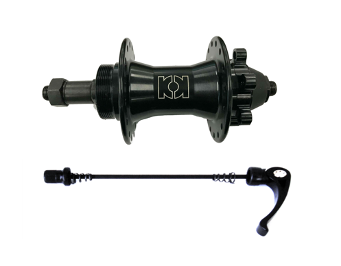 Hub , Alloy, 32h Screw On, MultiSpeed, QR, DISC 6 Bolt Black (135mm OLD)