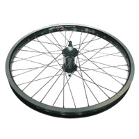 WHEEL 20 x 1.75 Alex DM-24 D/w Eyeleted Alloy Rim W/msw , Novatec Sealed Bearing 3/8 Axle Front , Silver Mach 1 Spokes . FRONT .