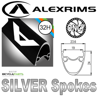 WHEEL - 29er Alex ATD-500 32H P/j Black Rim, FRONT Q/R (100mm OLD) 6 Bolt Disc Sealed Novatec Black Hub, Mach 1 SILVER Spokes