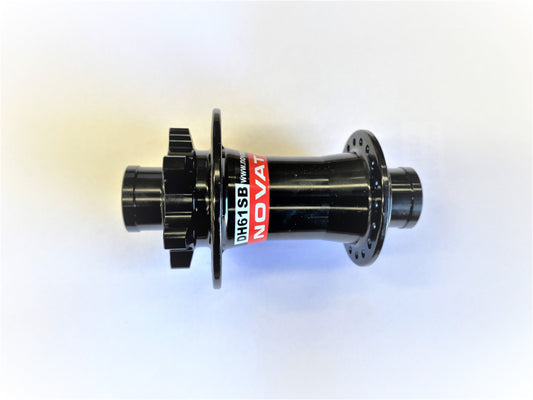 Hub, Novatec Front 6 Bolt DISC Black 36H Suit 20mm Through Axle . (110mm - OLD)