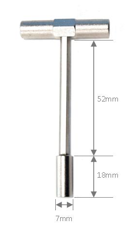 Internal nipple key for HEX 10