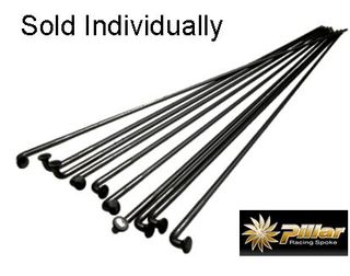 Pillar Spoke PD1415 'Double Butted' 270mm BLACK 14g/15g/14g (incls Brass nipples) (SOLD INDIVIDUALLY)