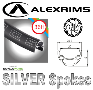 WHEEL - 29er Alex SD20 36H P/j Black Rim, 8/11 SPEED 12mm T/A (142mm OLD) 6 Bolt Disc Sealed Novatec Black Hub, SILVER Spokes