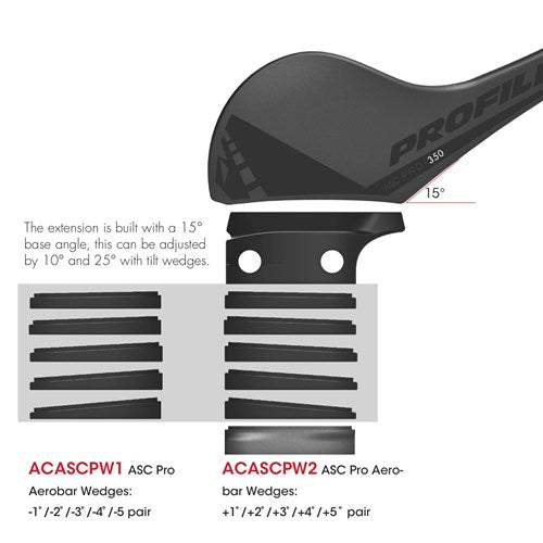 ASC Pro Aerobar Wedges -1°/-2°/-3°/-4°/-5° Pair