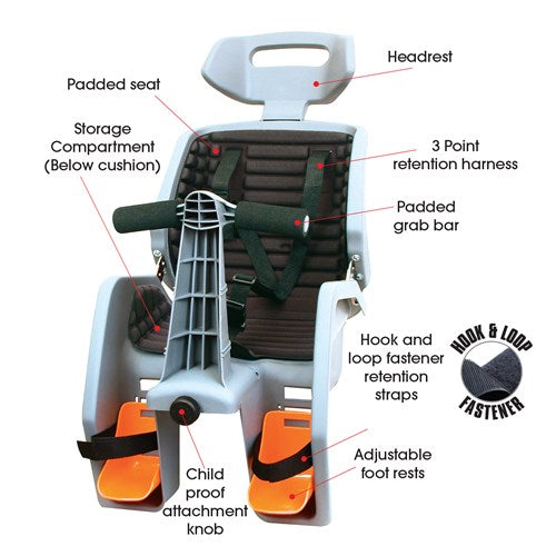 Deluxe Baby Seat With Rack - Suit 26"