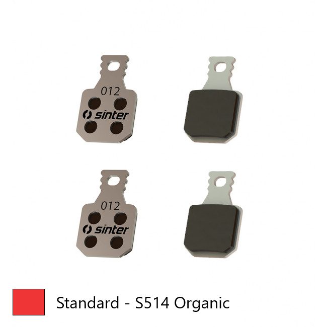 BRAKE DISC PADS - MTB Premium Standard pads, RED, Magura | MT5, M 5e, MT5eStop, MT7, MT TRAIL(FW) - Quality Sinter product Made in Slovenia