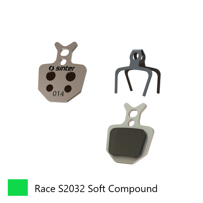 BRAKE DISC PADS - MTB, RACE (Extra Bite) pads, GREEN, Formula | ORO - Quality Sinter product Made in Slovenia