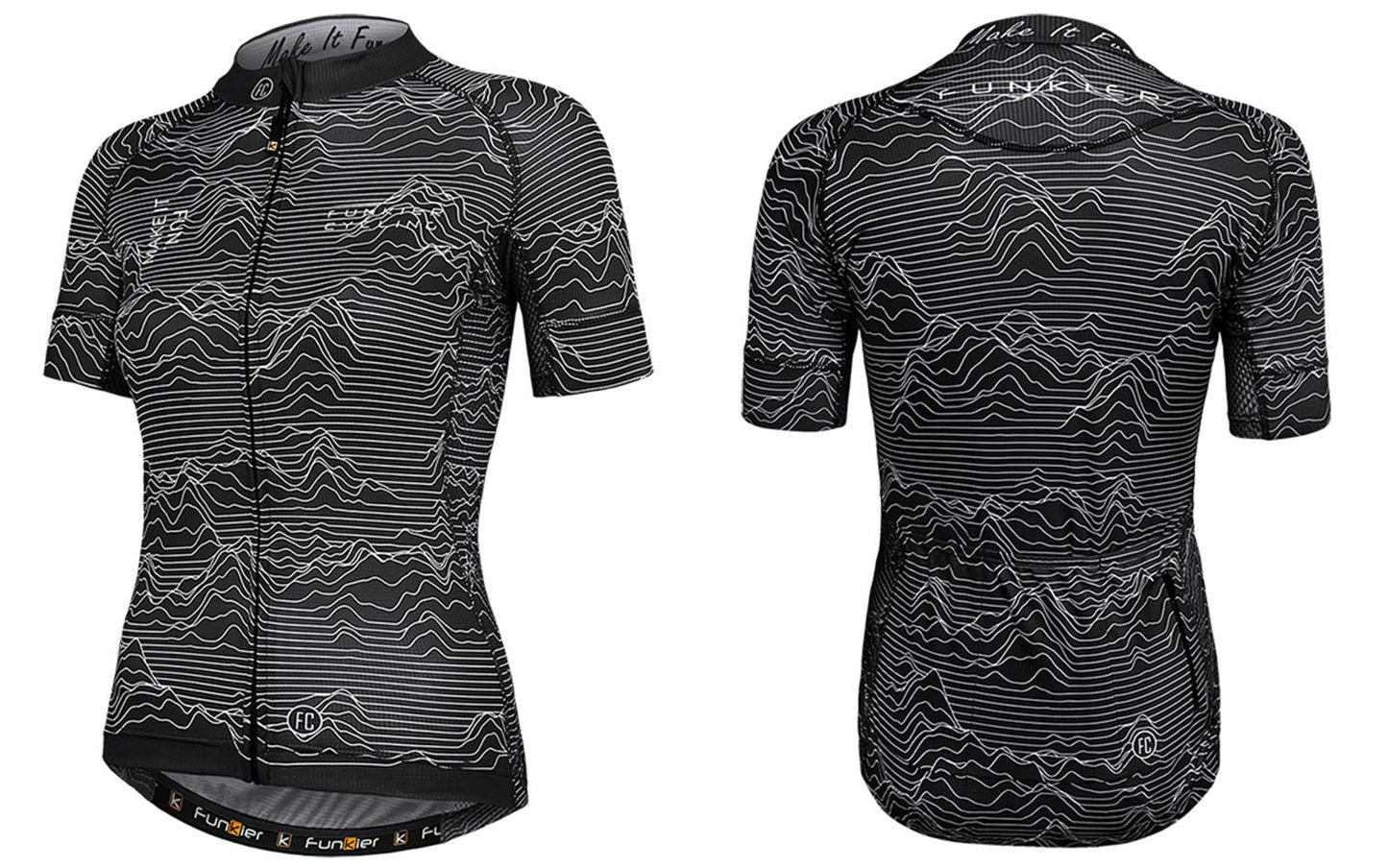 BLACK PRO JERSEY  -  Ladies Race Fit, FUNKIER Pro Rossini - Womens SMALL