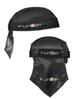 BANDANA - FUNKIER ADRIA, 100% Polyester, BLACK, LARGE