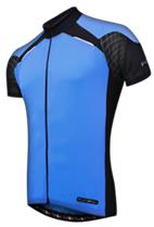 BLUE KIDS JERSEY  -  FUNKIER Firenze Short Sleeve Jersey, Full Zip, BLUE, Size 14