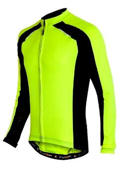 THERMAL KIDS JERSEY - FUNKIER Firenze Thermal Jersey, Full Zip, YELLOW, Size 12