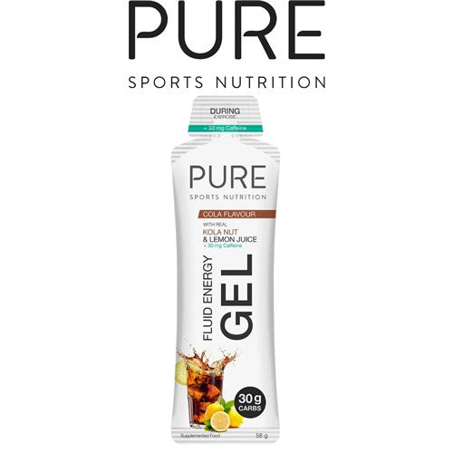 Fluid Energy Gel - Kola Nut & Lemon Juice with 30mg Caffeine - 58g - Box of 18
