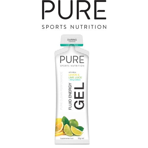 Fluid Energy Gel - Lemon Lime with 30mg Caffeine - 50g - Box of 18