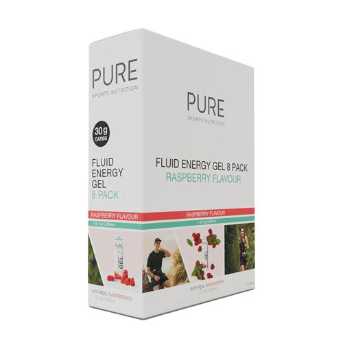 Fluid Energy Gel - Raspberry with 30mg Caffeine - 59g - Box of 18